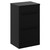 Napoli Matt Black 500mm Floor Standing Vanity Unit for Countertop Basins with 2 Drawers and Matt Black Handles Left Hand View