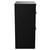 Napoli Matt Black 500mm Floor Standing Vanity Unit for Countertop Basins with 2 Drawers and Matt Black Handles View from Side