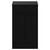 Napoli Matt Black 500mm Floor Standing Vanity Unit for Countertop Basins with 2 Doors and Matt Black Handles View from Front