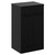 Napoli Matt Black 500mm Floor Standing Vanity Unit for Countertop Basins with 2 Doors and Matt Black Handles Left Hand View