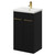 Napoli Matt Black 500mm Floor Standing Vanity Unit with 1 Tap Hole Basin and 2 Doors with Brushed Brass Handles Right Hand View