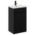 Napoli Matt Black 500mm Floor Standing Vanity Unit with 1 Tap Hole Basin and 2 Doors with Matt Black Handles Left Hand View