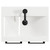 Napoli Matt Black 500mm Floor Standing Vanity Unit with 1 Tap Hole Basin and 2 Doors with Matt Black Handles View from Top