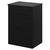 Napoli Matt Black 600mm Floor Standing Vanity Unit for Countertop Basins with 2 Drawers and Matt Black Handles Right Hand View