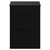 Napoli Matt Black 600mm Floor Standing Vanity Unit for Countertop Basins with 2 Drawers and Matt Black Handles View from Front