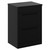 Napoli Matt Black 600mm Floor Standing Vanity Unit for Countertop Basins with 2 Drawers and Matt Black Handles Left Hand View