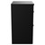 Napoli Matt Black 600mm Floor Standing Vanity Unit for Countertop Basins with 2 Drawers and Matt Black Handles View from Side