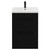 Napoli Matt Black 600mm Floor Standing Vanity Unit with 1 Tap Hole Basin and 2 Drawers with Matt Black Handles View from Front