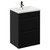 Napoli Matt Black 600mm Floor Standing Vanity Unit with 1 Tap Hole Basin and 2 Drawers with Gunmetal Grey Handles Left Hand View