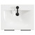 Napoli Matt Black 600mm Floor Standing Vanity Unit with 1 Tap Hole Basin and 2 Doors with Matt Black Handles View from Top