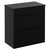 Napoli Matt Black 800mm Floor Standing Vanity Unit for Countertop Basins with 2 Drawers and Matt Black Handles Left Hand View