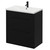 Napoli Matt Black 800mm Floor Standing Vanity Unit with 1 Tap Hole Basin and 2 Drawers with Matt Black Handles Right Hand View