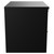 Napoli Matt Black 600mm Wall Mounted Vanity Unit for Countertop Basins with 2 Drawers and Brushed Brass Handles View from Side