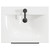 Napoli Matt Black 600mm Wall Mounted Vanity Unit with 1 Tap Hole Basin and 2 Drawers with Gunmetal Grey Handles View from Top