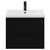 Napoli Matt Black 600mm Wall Mounted Vanity Unit with 1 Tap Hole Basin and 2 Drawers with Matt Black Handles View from Front