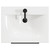 Napoli Matt Black 600mm Wall Mounted Vanity Unit with 1 Tap Hole Basin and 2 Drawers with Matt Black Handles View from Top