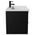 Napoli Matt Black 800mm Wall Mounted Vanity Unit with 1 Tap Hole Basin and 2 Drawers with Matt Black Handles View from Side