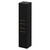 Napoli Matt Black 350mm x 1600mm Wall Mounted Tall Storage Unit with 2 Doors 2 Drawers and Brushed Brass Handles Right Hand View