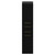 Napoli Matt Black 350mm x 1600mm Wall Mounted Tall Storage Unit with 2 Doors 2 Drawers and Brushed Brass Handles View from Front