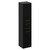 Napoli Matt Black 350mm x 1600mm Wall Mounted Tall Storage Unit with 2 Doors 2 Drawers and Brushed Brass Handles Left Hand View