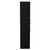 Napoli Matt Black 350mm x 1600mm Wall Mounted Tall Storage Unit with 2 Doors 2 Drawers and Brushed Brass Handles View from Side