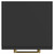 Napoli Matt Black 350mm x 1600mm Wall Mounted Tall Storage Unit with 2 Doors 2 Drawers and Brushed Brass Handles View from Top