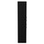 Napoli Matt Black 350mm x 1600mm Wall Mounted Tall Storage Unit with 2 Doors 2 Drawers and Chrome Handles View from Side