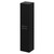 Napoli Matt Black 350mm x 1600mm Wall Mounted Tall Storage Unit with 2 Doors and Chrome Handles Right Hand View