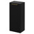 Napoli Matt Black 350mm Wall Mounted Side Cabinet with Single Door and Brushed Brass Handle Right Hand View