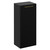 Napoli Matt Black 350mm Wall Mounted Side Cabinet with Single Door and Brushed Brass Handle Left Hand View