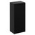 Napoli Matt Black 350mm Wall Mounted Side Cabinet with Single Door and Matt Black Handle Left Hand View