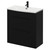 Napoli Matt Black 800mm Floor Standing Vanity Unit with 1 Tap Hole Curved Basin and 2 Drawers with Matt Black Handles Right Hand View