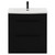 Napoli Matt Black 800mm Floor Standing Vanity Unit with 1 Tap Hole Curved Basin and 2 Drawers with Matt Black Handles View from Front