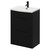 Napoli Matt Black 600mm Floor Standing Vanity Unit with 1 Tap Hole Curved Basin and 2 Drawers with Matt Black Handles Right Hand View