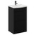 Napoli Matt Black 500mm Floor Standing Vanity Unit with 1 Tap Hole Curved Basin and 2 Drawers with Gunmetal Grey Handles Left Hand View