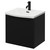 Napoli Matt Black 500mm Wall Mounted Vanity Unit with 1 Tap Hole Curved Basin and Single Drawer with Matt Black Handle Right Hand View