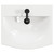 Napoli Matt Black 500mm Wall Mounted Vanity Unit with 1 Tap Hole Curved Basin and Single Drawer with Matt Black Handle View from Top