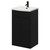 Napoli Matt Black 500mm Floor Standing Vanity Unit with 1 Tap Hole Curved Basin and 2 Doors with Matt Black Handles Right Hand View