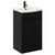 Napoli Matt Black 500mm Floor Standing Vanity Unit with 1 Tap Hole Curved Basin and 2 Doors with Matt Black Handles Left Hand View