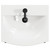 Napoli Matt Black 500mm Floor Standing Vanity Unit with 1 Tap Hole Curved Basin and 2 Doors with Matt Black Handles View from Top