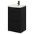 Napoli Matt Black 500mm Floor Standing Vanity Unit with 1 Tap Hole Curved Basin and 2 Drawers with Matt Black Handles Right Hand View