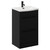 Napoli Matt Black 500mm Floor Standing Vanity Unit with 1 Tap Hole Curved Basin and 2 Drawers with Matt Black Handles Left Hand View