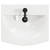 Napoli Matt Black 500mm Floor Standing Vanity Unit with 1 Tap Hole Curved Basin and 2 Drawers with Matt Black Handles View from Top