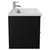 Napoli Matt Black 800mm Wall Mounted Vanity Unit with 1 Tap Hole Basin and 2 Drawers with Chrome Handles View from Side