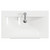 Napoli Matt Black 800mm Wall Mounted Vanity Unit with 1 Tap Hole Basin and 2 Drawers with Chrome Handles View from Top