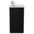 Napoli Matt Black 800mm Floor Standing Vanity Unit with 1 Tap Hole Basin and 2 Drawers with Chrome Handles View from Side