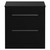 Napoli Matt Black 800mm Floor Standing Vanity Unit for Countertop Basins with 2 Drawers and Chrome Handles View from Front