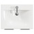 Napoli Matt Black 600mm Floor Standing Vanity Unit with 1 Tap Hole Basin and 2 Doors with Chrome Handles View from Top