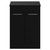 Napoli Matt Black 600mm Floor Standing Vanity Unit for Countertop Basins with 2 Doors and Chrome Handles View from Front