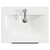 Napoli Matt Black 600mm Floor Standing Vanity Unit with 1 Tap Hole Basin and 2 Drawers with Chrome Handles View from Top
